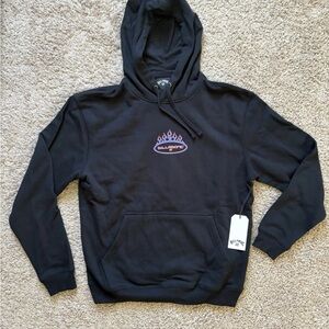 BILLABONG Y2K Men’s Black Pullover Sweater Purple Flame Early 2000's Small NWT